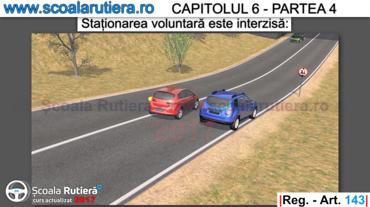 stationarea este interzisa in rampa