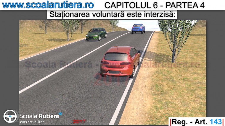 stationarea este interzisa pe drumurile in rampa