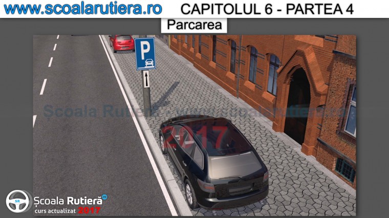 parcarea se poate efectua si partial pe trotuar