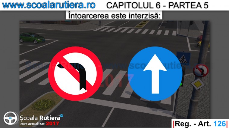 indicatoarele care interzic manevra de intoarcere in intersectii