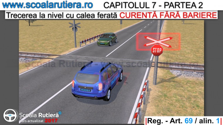 semnalizare trecere la nivel cu calea ferata simpla fara bariere