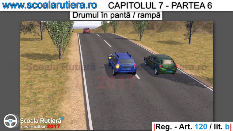depasirea este interzisa in rampa si in panta