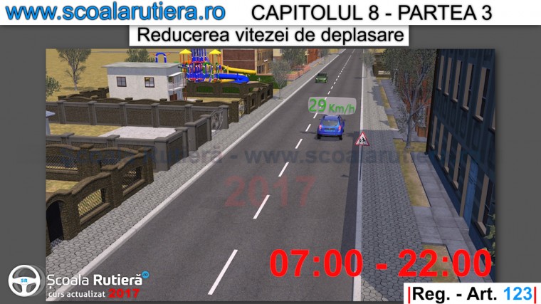 se reduce viteza la indicatorul copii