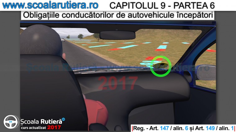 montarea semnelor de incepator pe masina