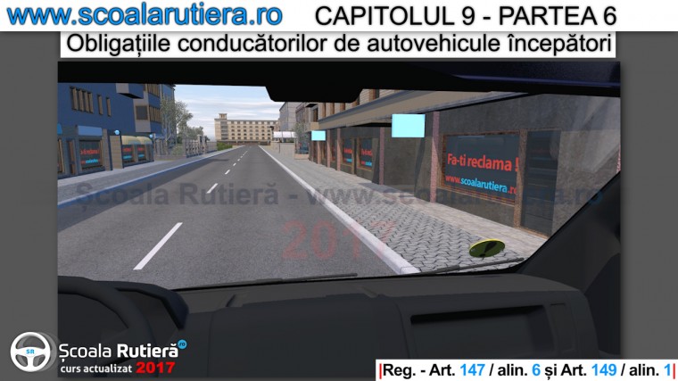 semn incepator pe duba fara luneta